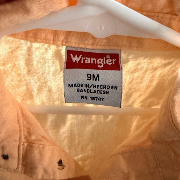 Wrangler Light Orange Baby Romper - Picture 2 of 2